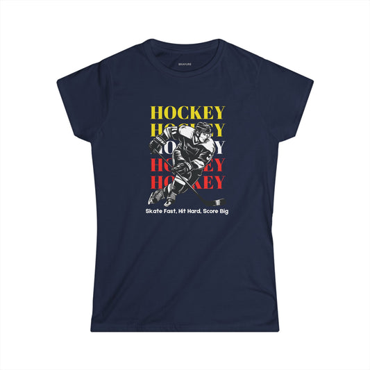 Skate Fast, Hit Hard, Score Big (Women's Softstyle)