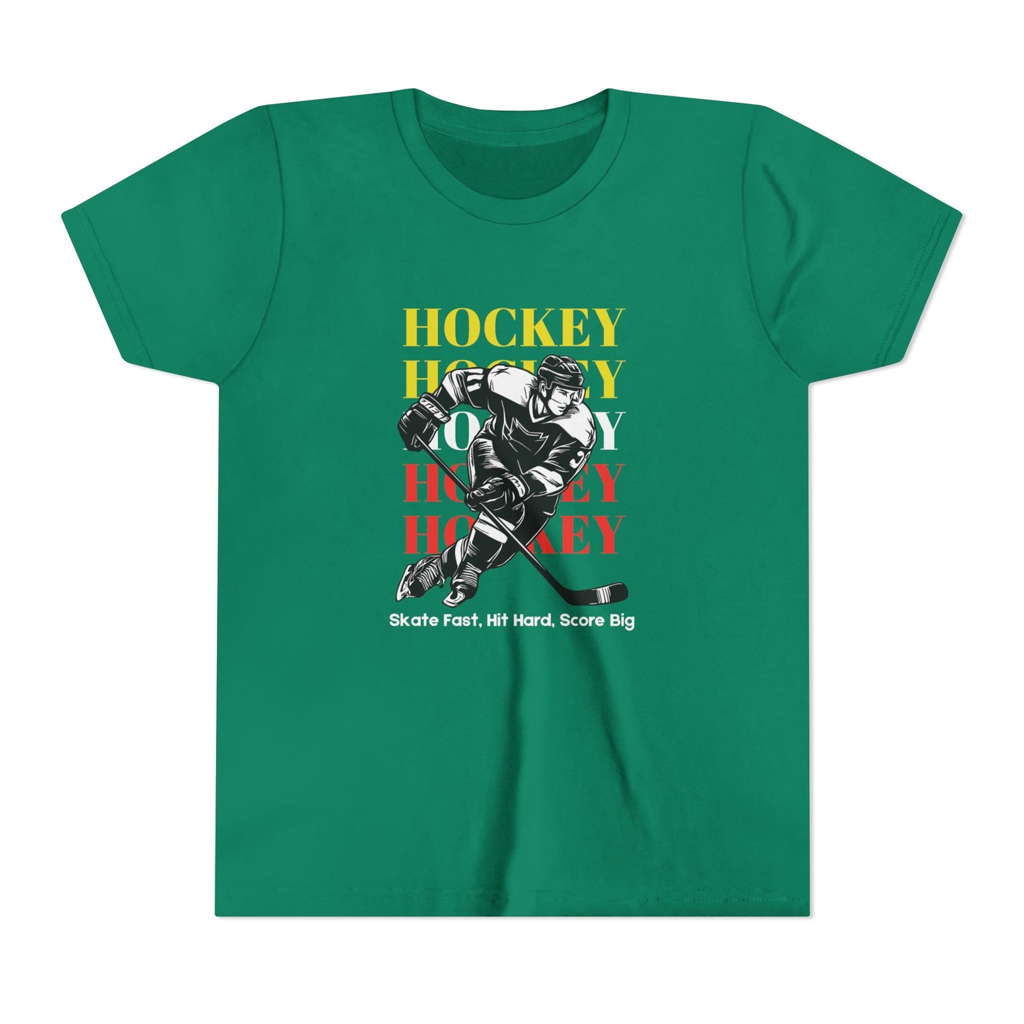 Skate Fast, Hit Hard, Score Big (Youth's size)