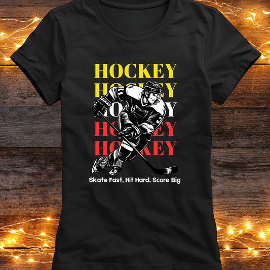 Skate Fast, Hit Hard, Score Big (Women's Softstyle)