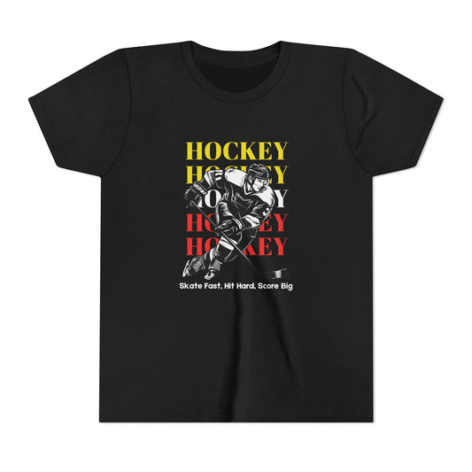 Skate Fast, Hit Hard, Score Big (Youth's size)