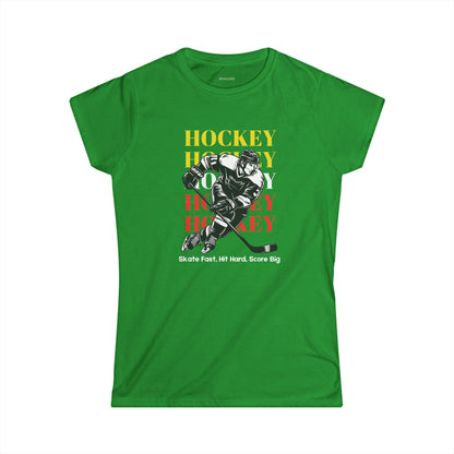 Skate Fast, Hit Hard, Score Big (Women's Softstyle)