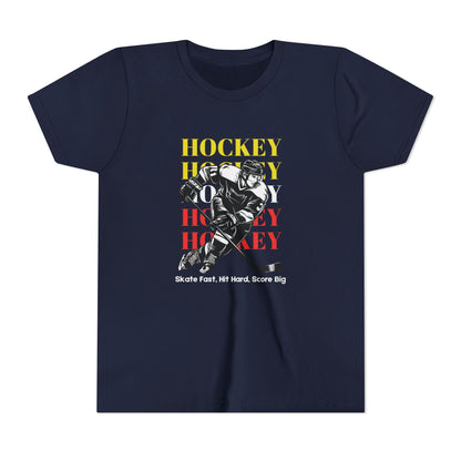 Skate Fast, Hit Hard, Score Big (Youth's size)