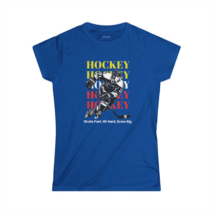 Skate Fast, Hit Hard, Score Big (Women's Softstyle)