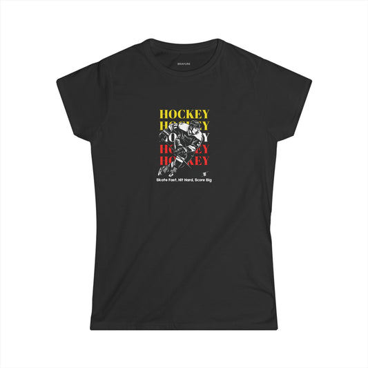Skate Fast, Hit Hard, Score Big (Women's Softstyle)