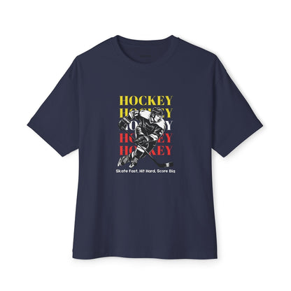 Skate Fast, Hit Hard, Score Big - Oversized Boxy Tee