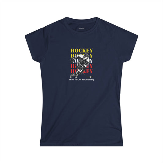 Skate Fast, Hit Hard, Score Big (Women's Softstyle)