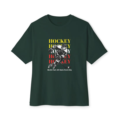 Skate Fast, Hit Hard, Score Big - Oversized Boxy Tee